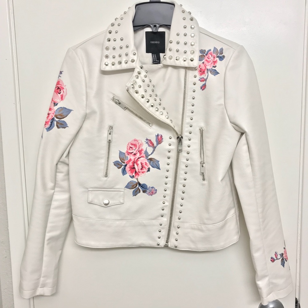 Forever 21 Floral Moto Jacket! 💕😍